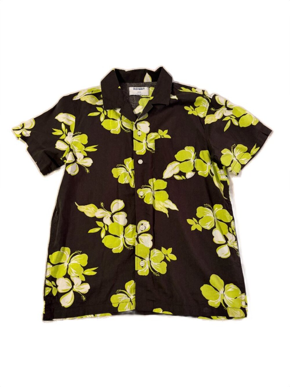 Short Sleeve Big Kids' Hawiian Shirt, Old Navy, Size 10/12